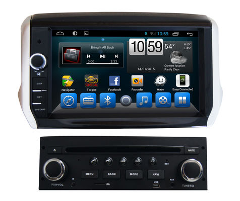 চীন 2 Din Radio Car Touch Screen Peugeot Navigation System 208 Peugeot 2008 সরবরাহকারী